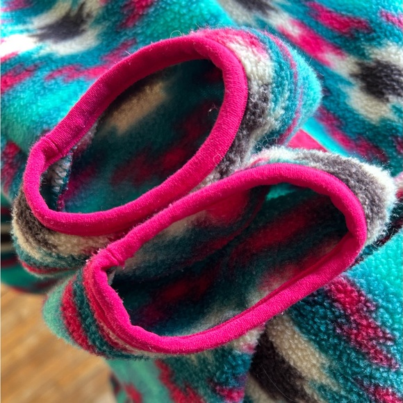 Patagonia Synchilla Wild DesertTeal/Cherry Aztec Fleece Pullover - Picture 8 of 11